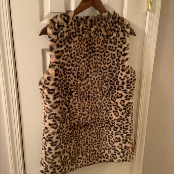 INC Leopard Print Faux Fur Vest Size S/M - Picture 11 of 16